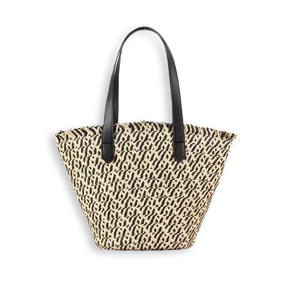 French-Inspired Casual Handmade Raffia Shoulder Bag