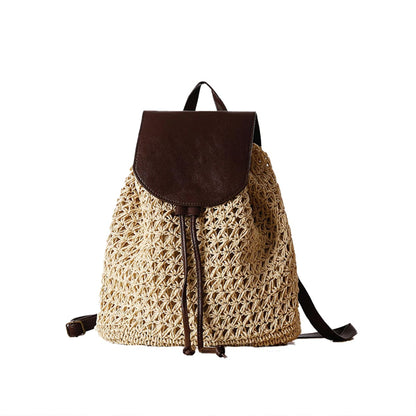 Leisure Holiday Double-Strap Woven StrawBag-2yzshop