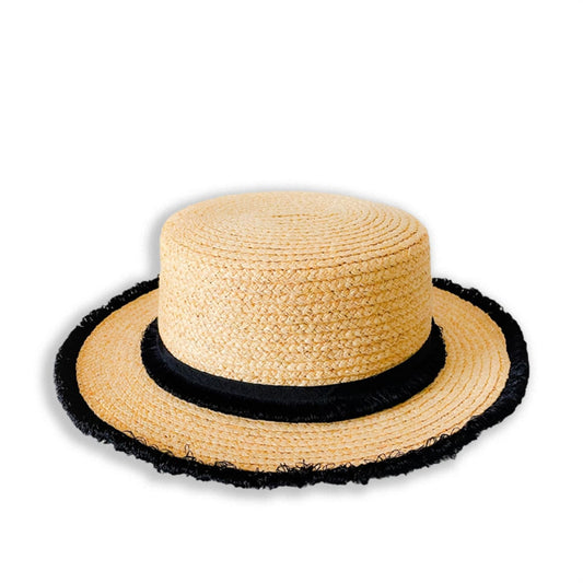 Minimalist Flat-Top Straw Hat-2yzshop