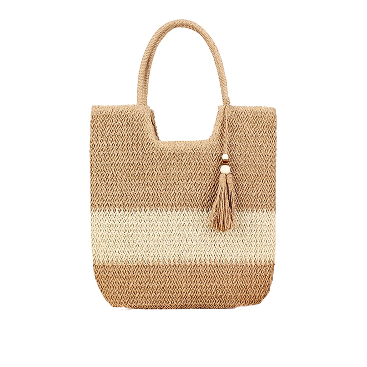 Large Capacity Straw Woven Tote Bag-2yzshop