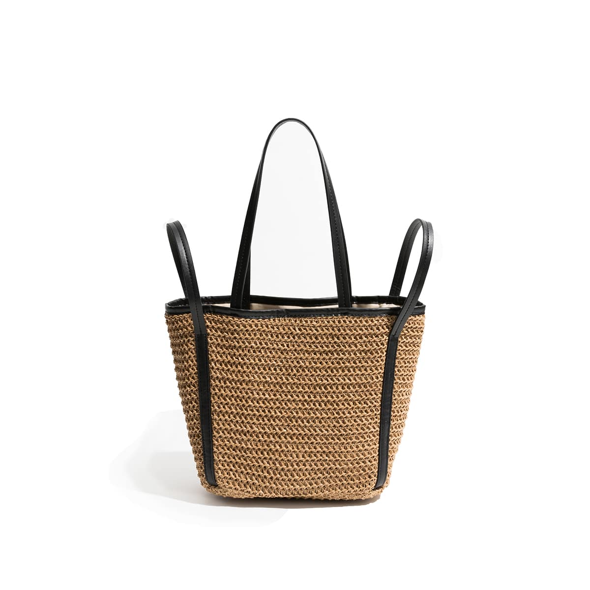 Vintage-Inspired Jumbo Straw Tote Bag-2yzshop