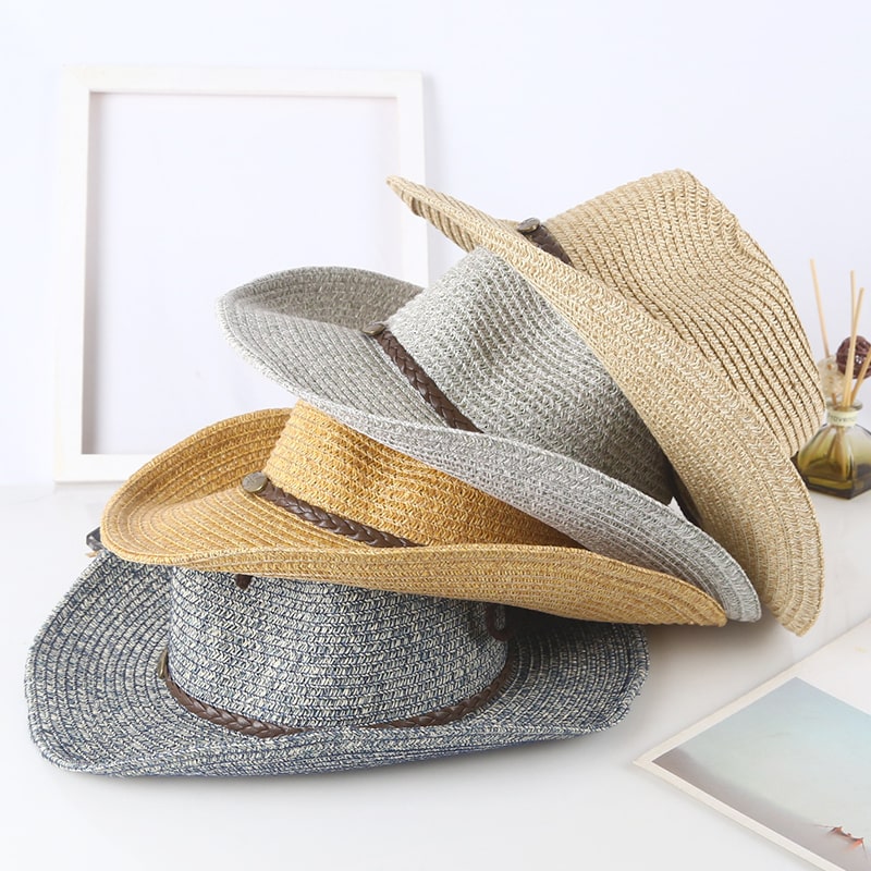 Folding Straw Cowboyhat-2yzshop