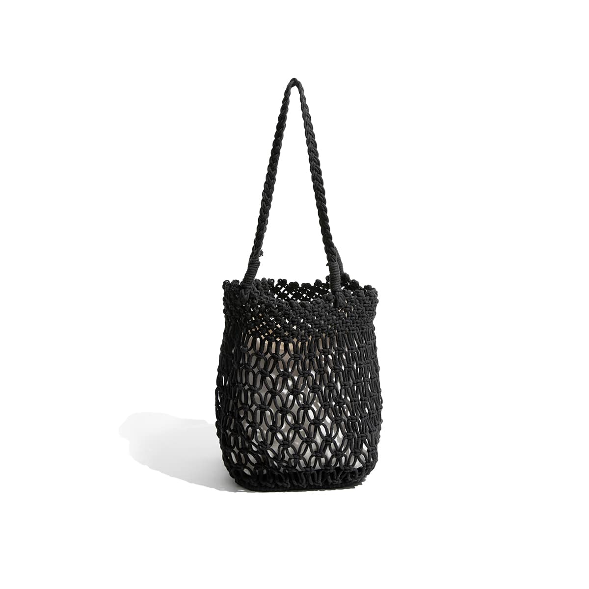 Round Cotton Rope Straw Shoulder Bag-2yzshop