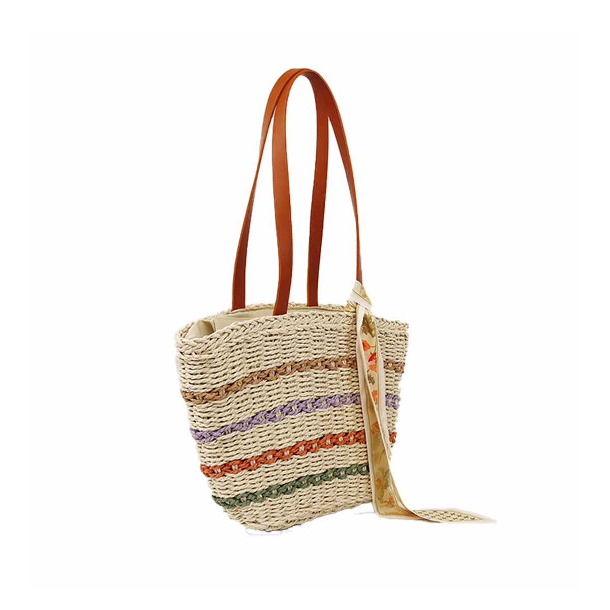 Colorful Rattan Single-Shoulder Bag-2yzshop