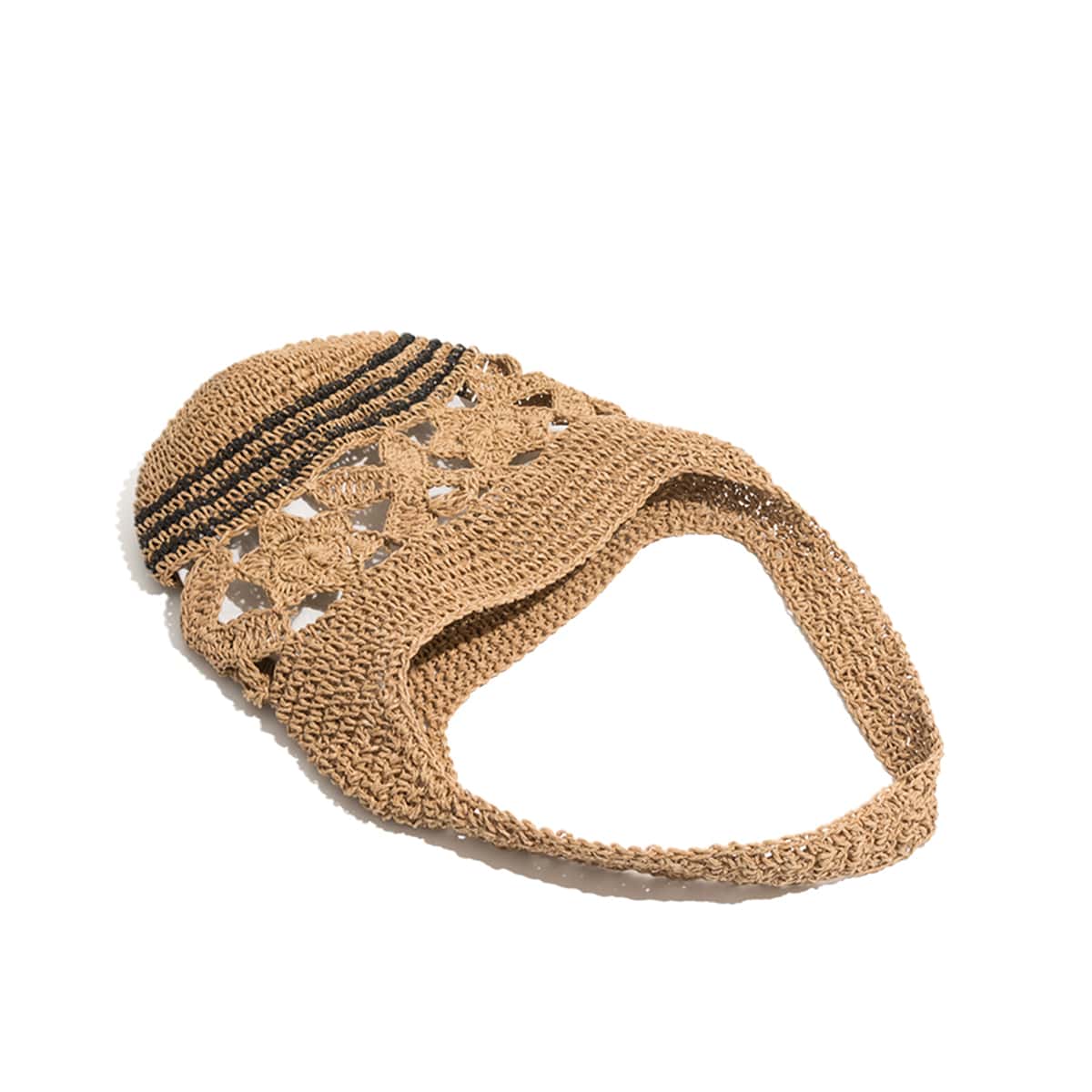 Open-Weave Rattan Shoulder Bag-2yzshop