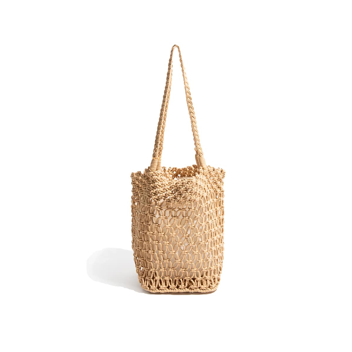 Round Cotton Rope Straw Shoulder Bag-2yzshop