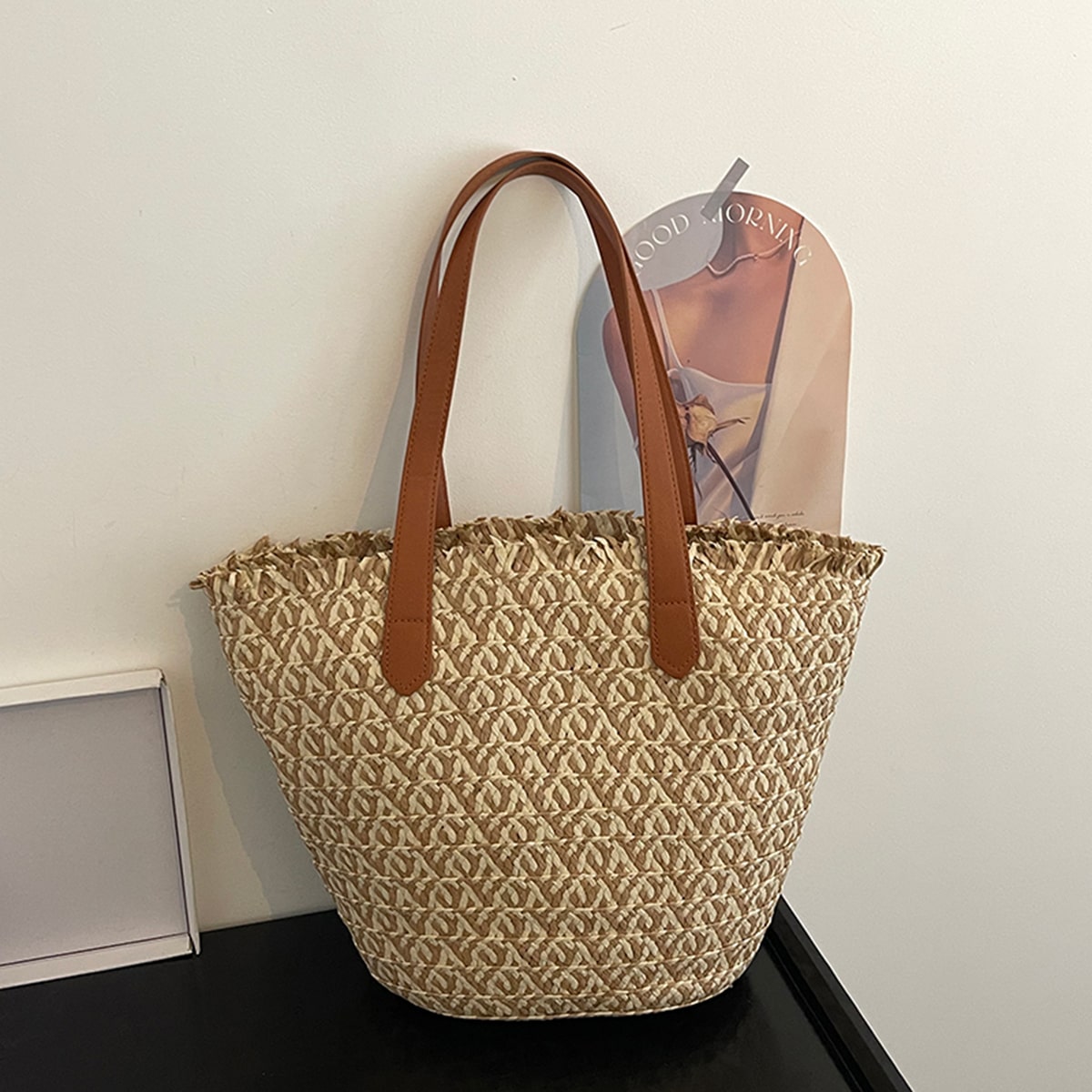 French-Inspired Casual Rattan Shoulder Bag-2yzshop