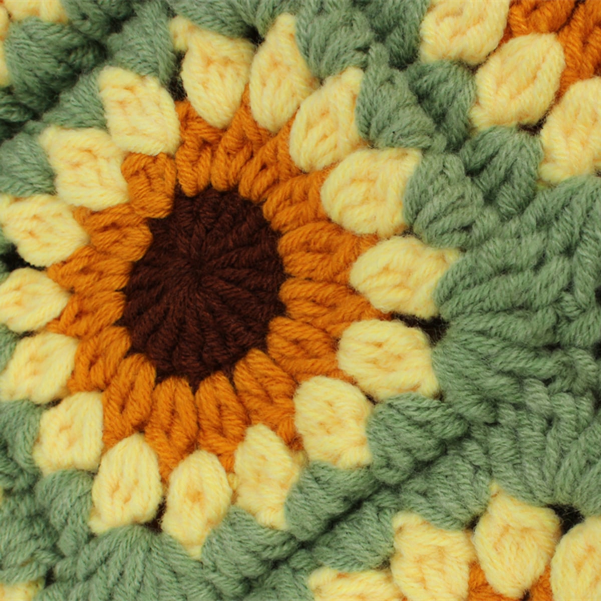 Hand-Knitted Sunflower Shoulder Bag in Wool-2yzshop