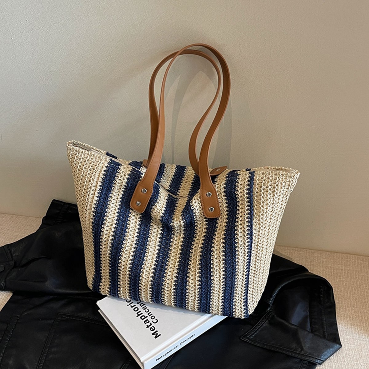 Large Capacity Minimalist Rattan Tote Bag-2yzshop