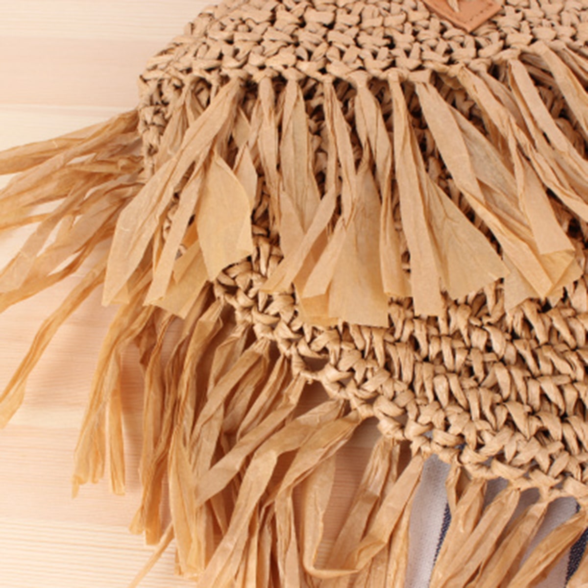 Semi-Circular Tassel Straw Tote Bag-2YZ Shop