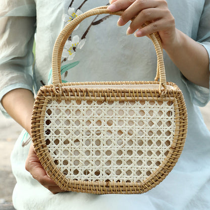 Luxurious Vintage-Inspired Straw Handbag-2yzshop