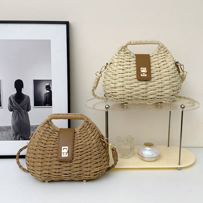 Boho Straw Woven Crossbody Bag-2yzshop