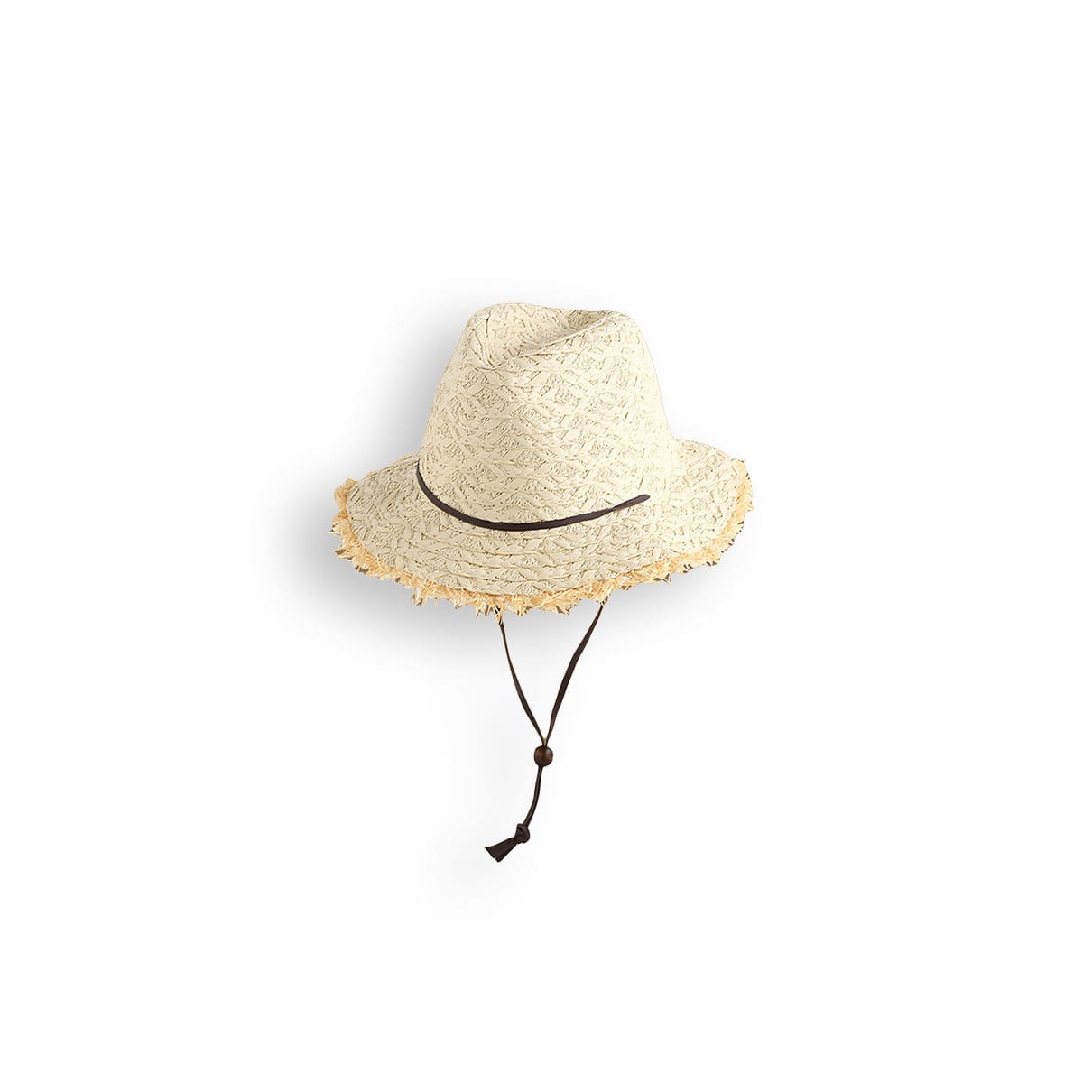 Fringed Edge Wheat  Natural  Fedora Straw Hat-2YZSHOP