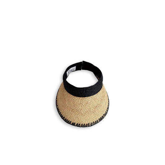 Summer Black Edge Natural Floppy Straw Sun Hat-2yzshop