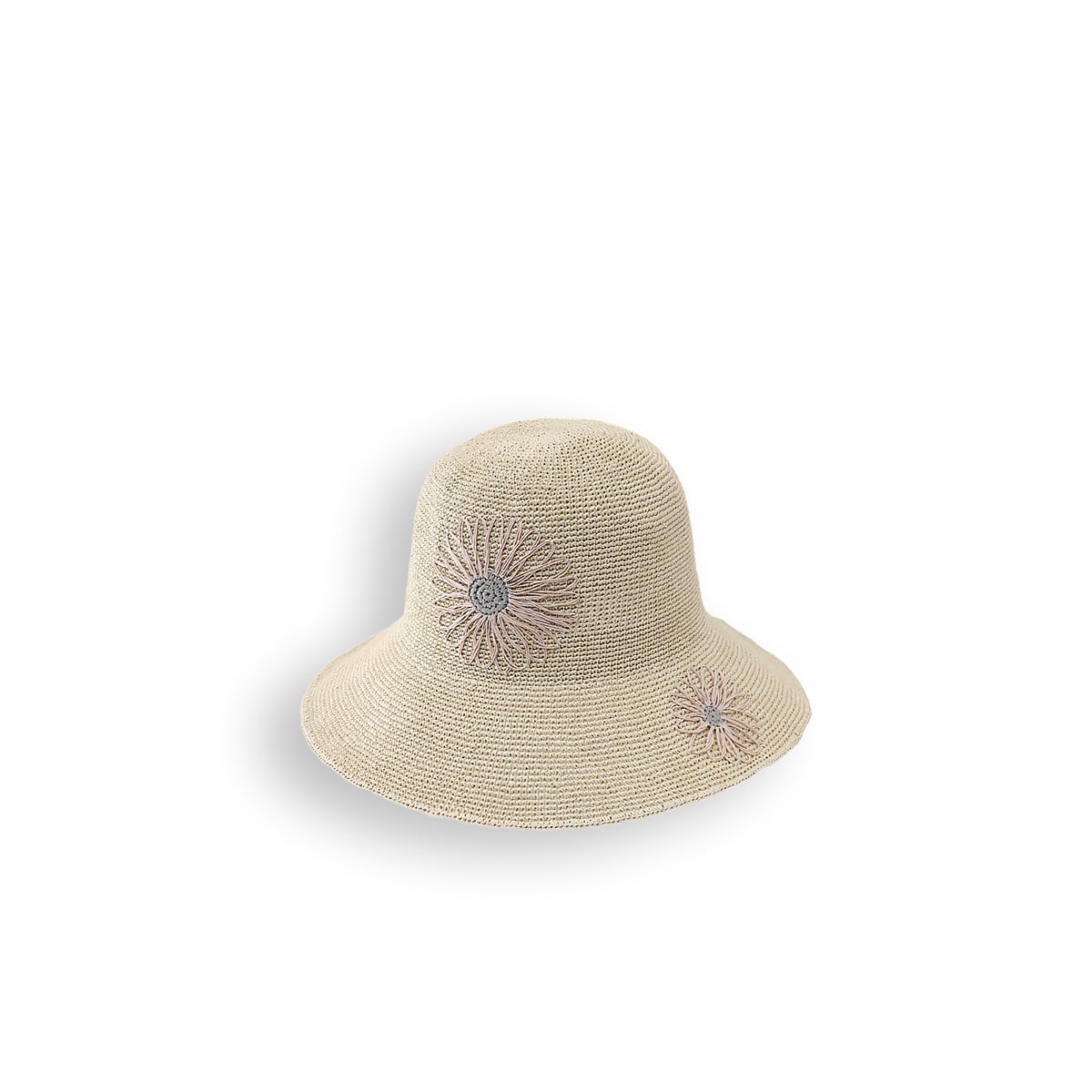 Beach Sunflower Foldable Natural Bucket Straw Hat-2yzshop