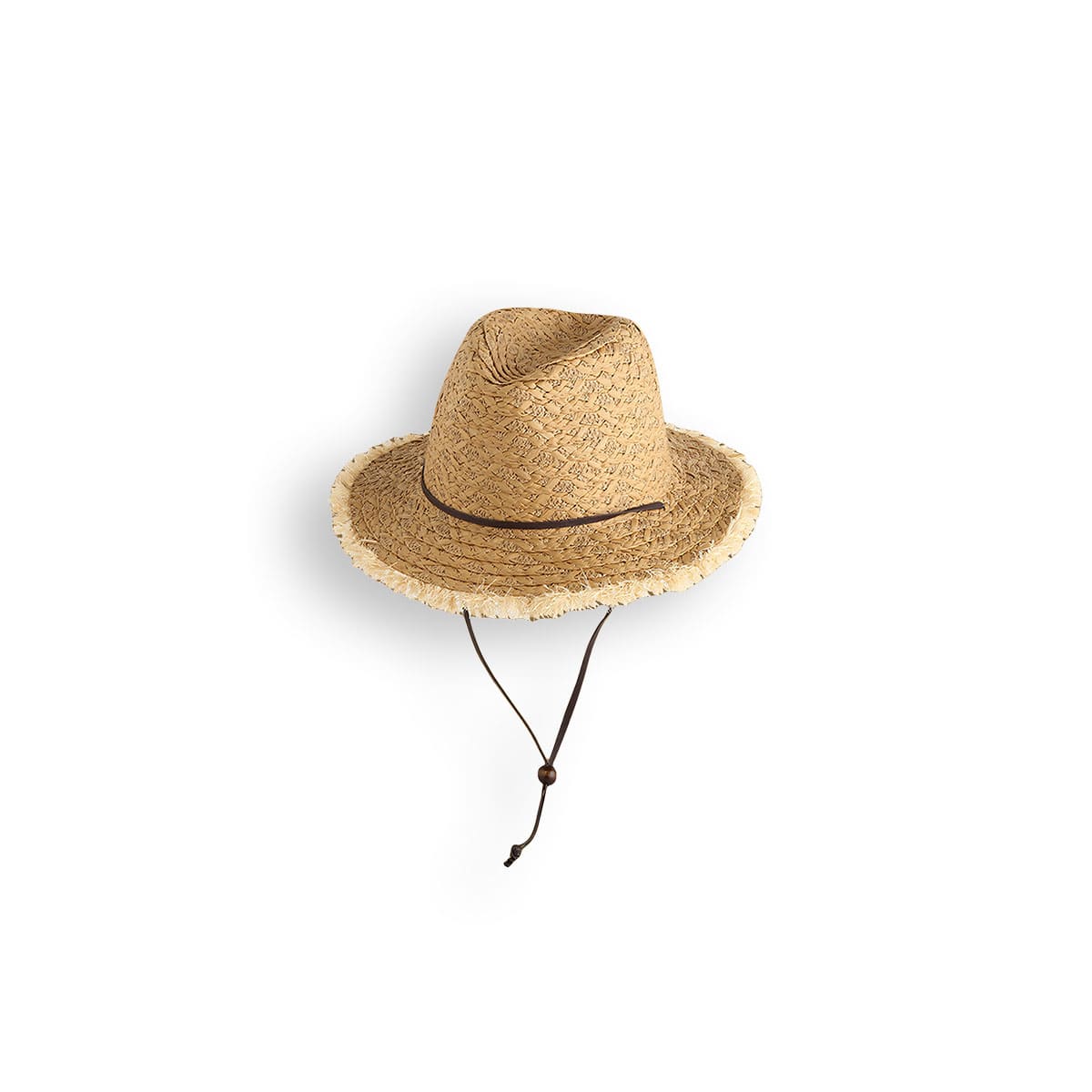 Fringed Edge Wheat  Natural  Fedora Straw Hat-2YZSHOP