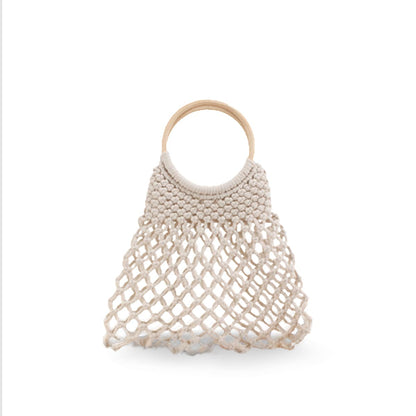 Handwoven Cotton Rope Net HandBag-2yzshop