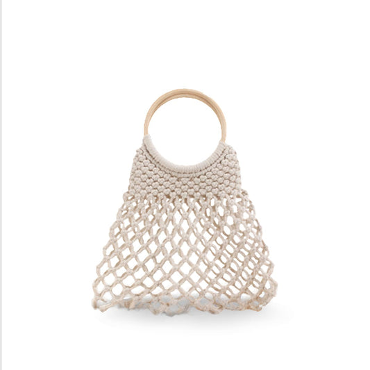 Handwoven Cotton Rope Net HandBag-2yzshop