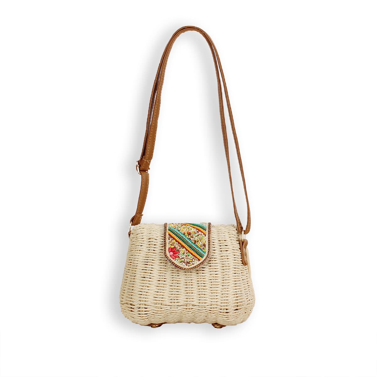 Colorful Straw Crossbody Bag-2yzshop