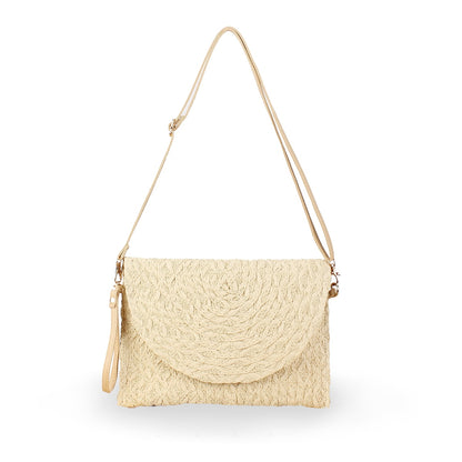 Minimalist Style Straw Weave Envelope Clutch Bag-2yzshop