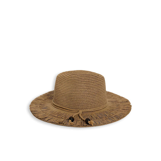 Fringe Raw-Edge Handwoven Natural Panama Straw Hat-2yzshop