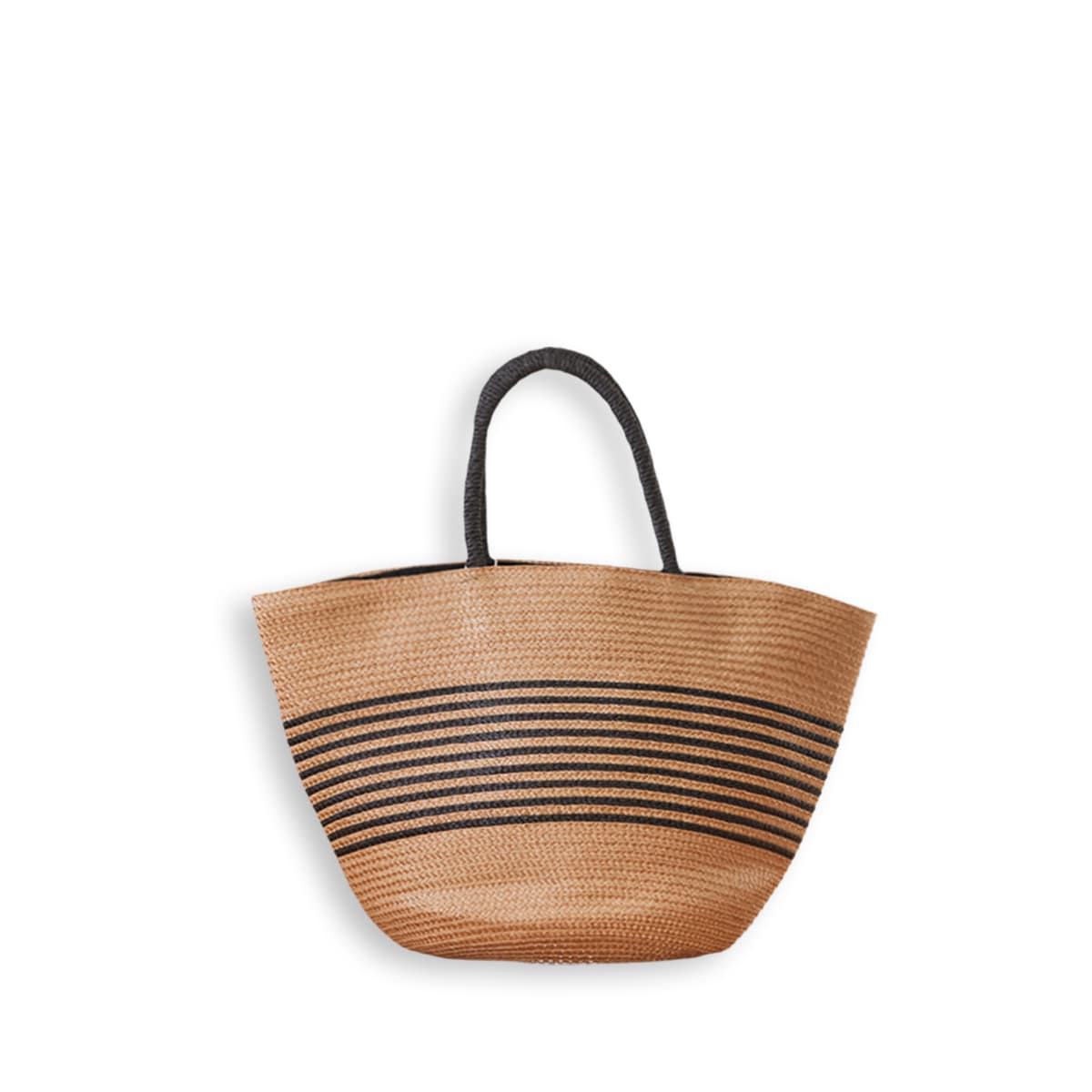 Striped Straw Large-Capacity Tote Bag-2yzshop