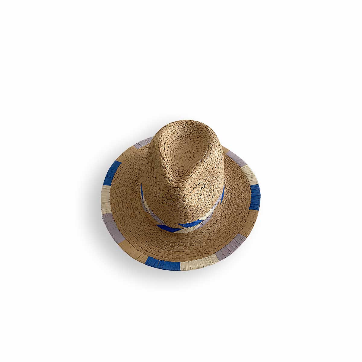 Beach Getaway Color-Edged Fedora Straw Hat-2yzshop