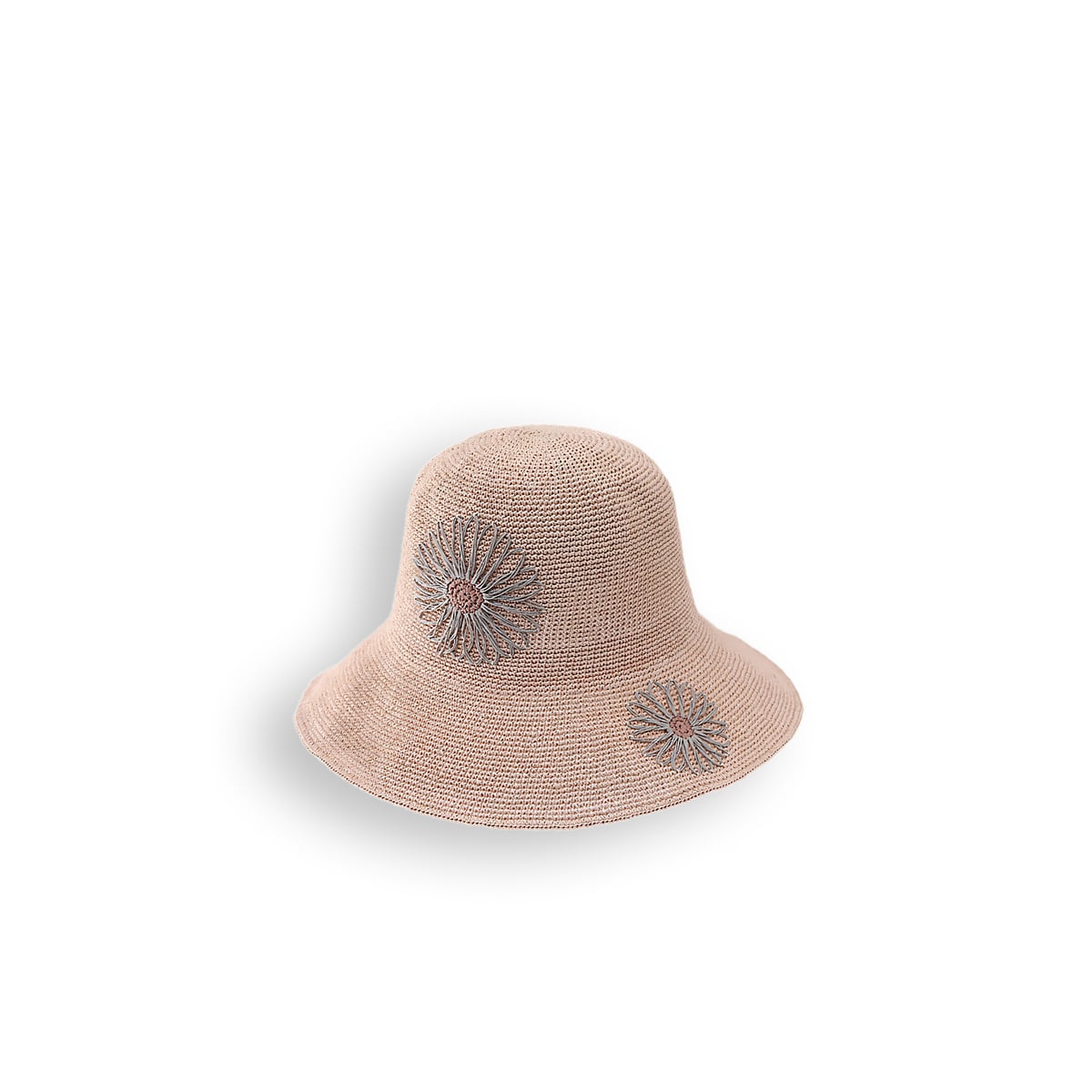 Beach Sunflower Foldable Natural Bucket Straw Hat-2yzshop