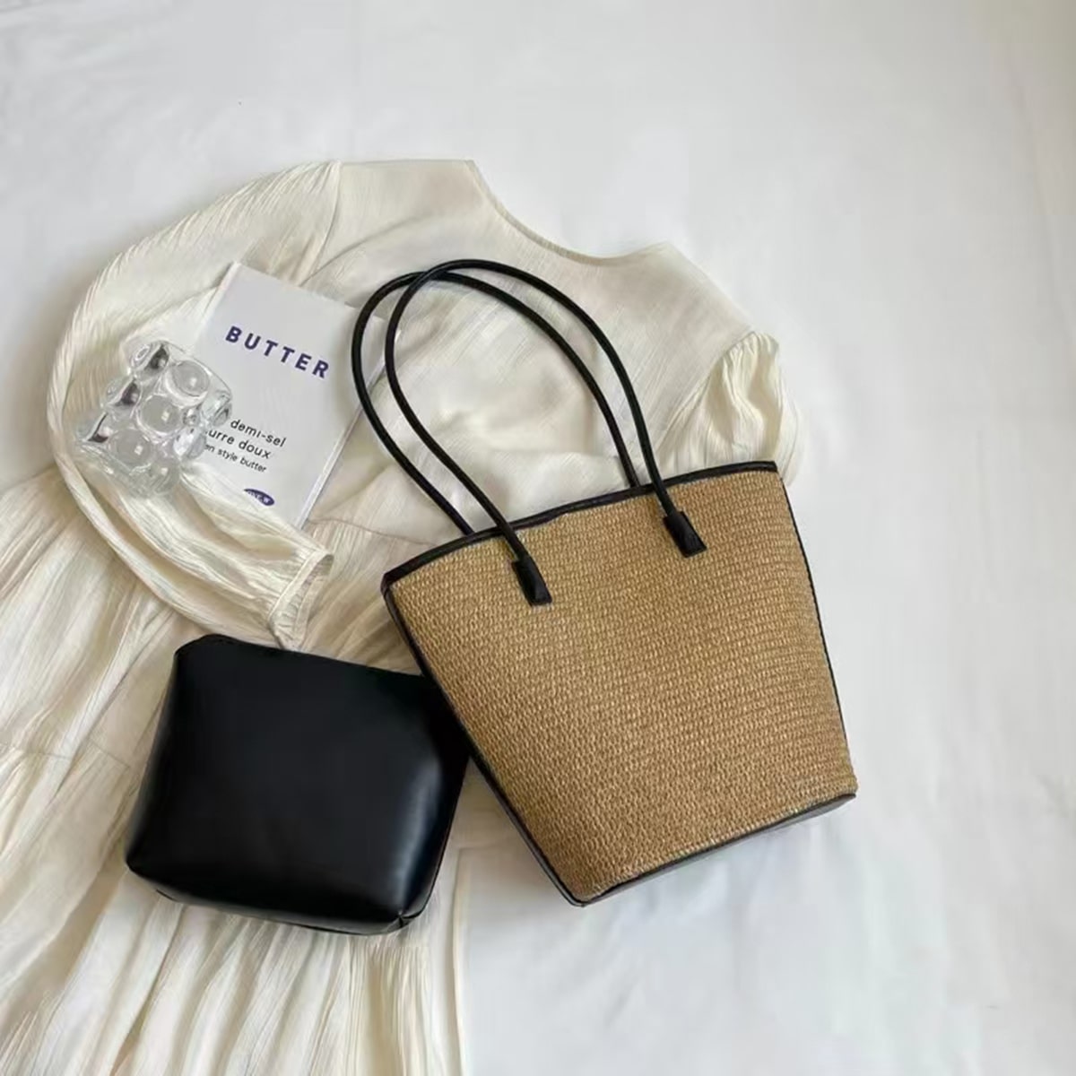 Elegant Classic Straw Shoulder Bag-2yzshop