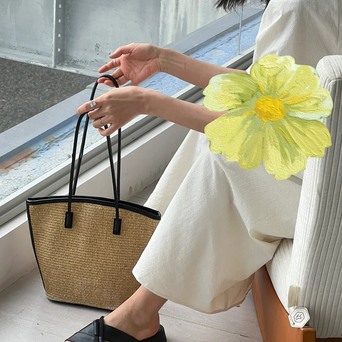 Elegant Classic Straw Shoulder Bag-2yzshop