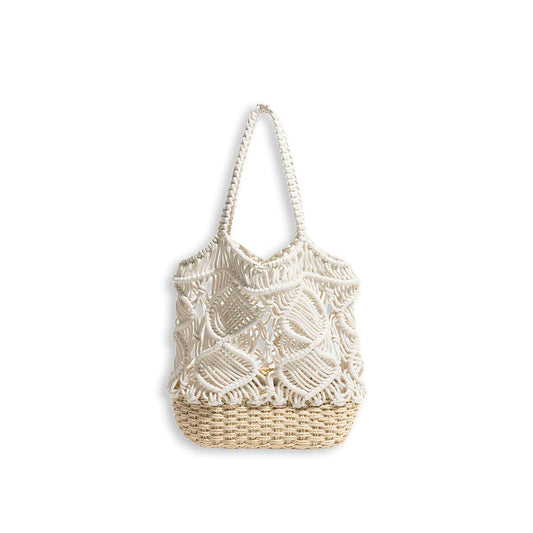 Hand-Knitted Hollow Reed Woven Shoulder Bag-2yzshop