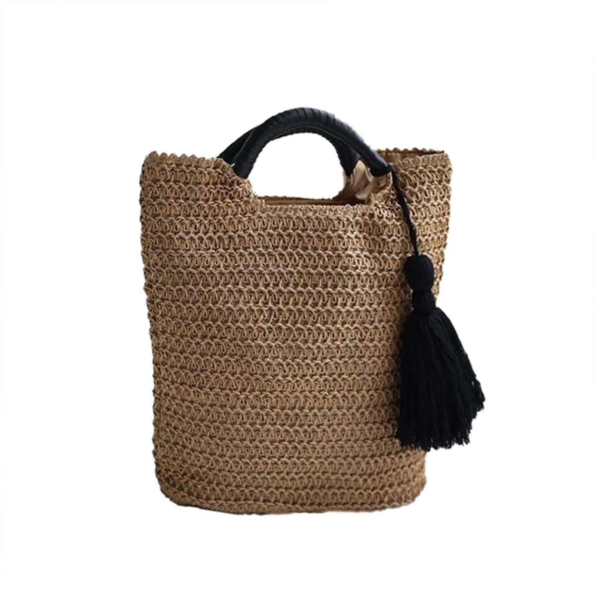 Classic Tassel Pendant Handwoven Handbag